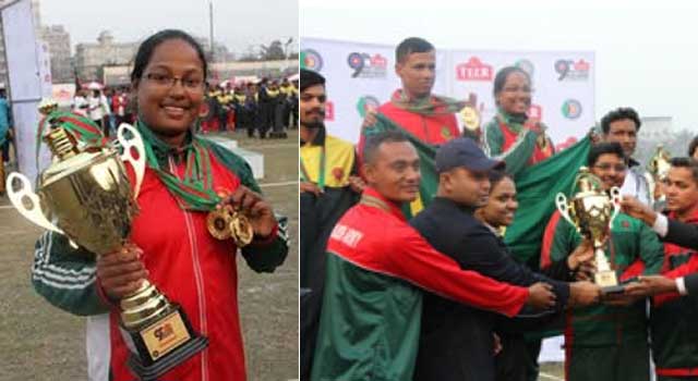 জাতীয় আরচ্যারীতে সেরা রোকসানা