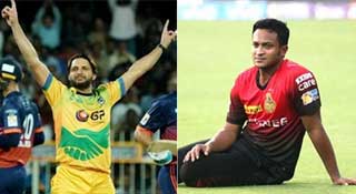 টি-১০ জয়ে শুরু সাকিবের : আফ্রিদির হ্যাটট্টিকে পাখতুনস জয়