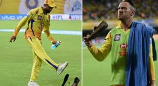 আইপিল ম্যাচে জুতা নিক্ষেপ