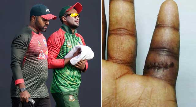 আঙুলের ব্যথা নিয়ে থাইল্যান্ড গেলেন সাকিব