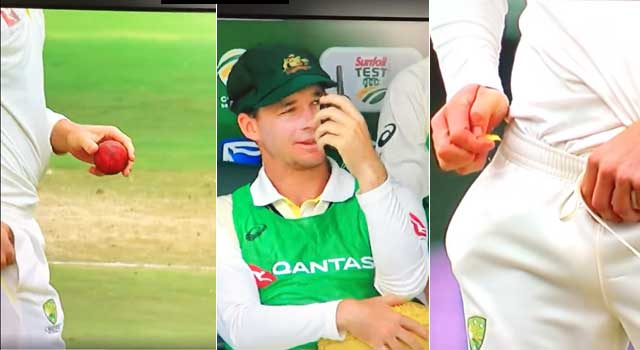 ‘বল টেম্পারিং’ করে ধরা খেয়েছে অস্ট্রেলিয়া