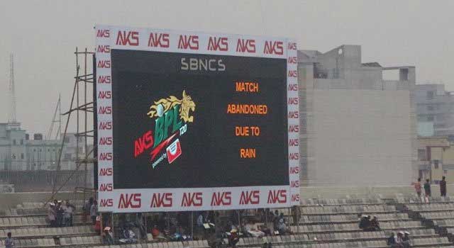 ঢাকা-চিটাগং ম্যাচও পরিত্যক্ত