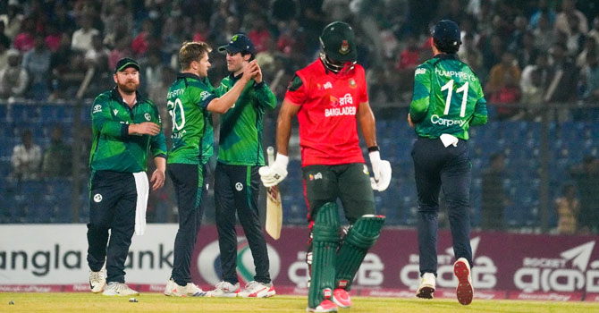 ব্যাটিং ব্যর্থতায় আয়ারল্যান্ডের কাছে হারলো বাংলাদেশ