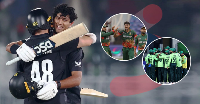 বাংলাদেশ-পাকিস্তানের ‘বিদায়’, ভারতের সাথে সেমিতে নিউজিল্যান্ড