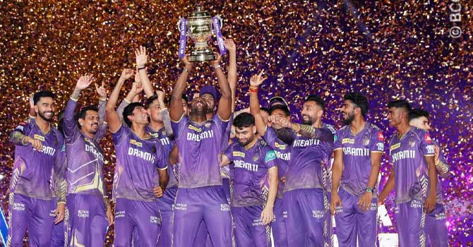 ১০ বছর পর কলকাতার আইপিএল শিরোপা