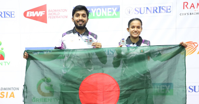 জুমার-ঊর্মির জুটিতে বাংলাদেশের রৌপ্য জয়