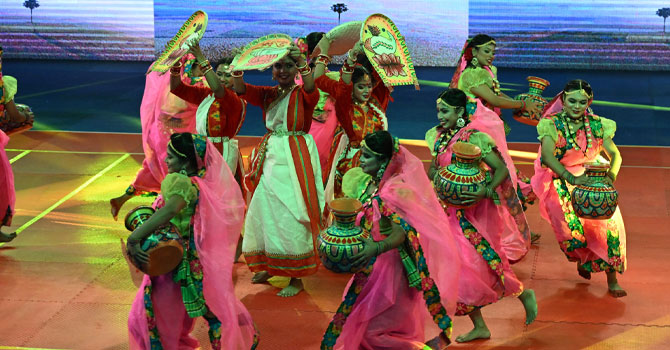 নাচে গানে বর্ণিল আয়োজনে উদ্বোধন নারী কাবাডি বিশ্বকাপ