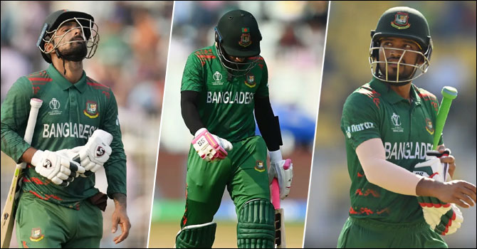 আবারও ব্যাটিং কল্যাপ্স, ২০৪ রানে গোটালো বাংলাদেশ