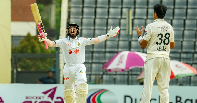 পাকিস্তানকে ৪৩৭ রানের লক্ষ্য দিলো বাংলাদেশ