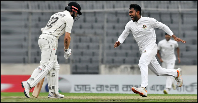 ১৭২ রানে গুটিয়ে গিয়েও দিন শেষে এগিয়ে বাংলাদেশ
