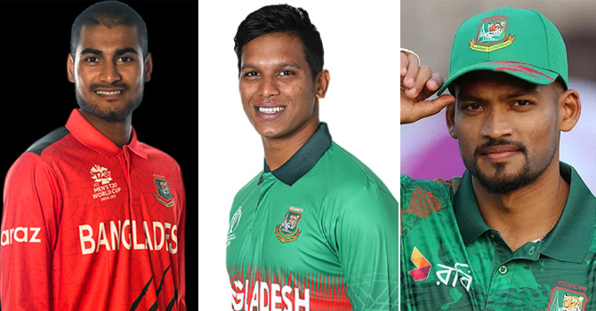 টি-টোয়েন্টি দলে নাঈম-সাইফুদ্দিন, বাদ শান্ত-সৌম্য