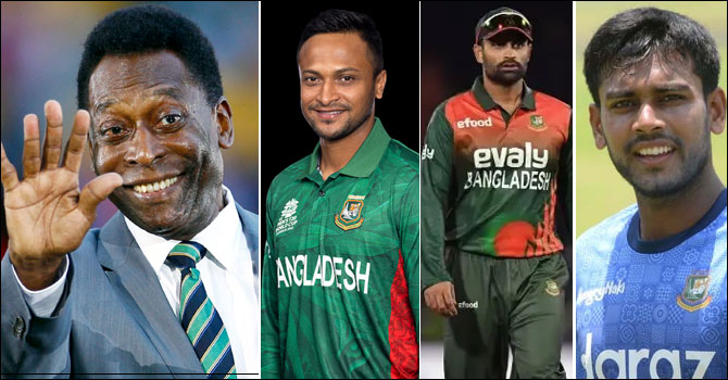 পেলের মৃত্যুতে টাইগার ক্রিকেটারদের শোক বার্তা