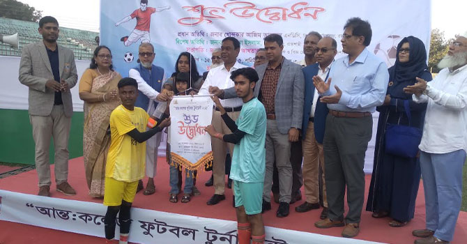 রাজশাহীতে শুরু হলো আন্তঃকলেজ ফুটবল টুর্নামেন্ট