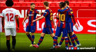 সেভিয়ার জয়রথ থামিয়ে দুয়ে বার্সেলোনা
