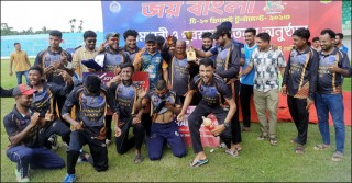 শেরপুরে জয় বাংলা ক্রিকেট টুর্নামেন্টে চ্যাম্পিয়ন ঝিনাইগাতী