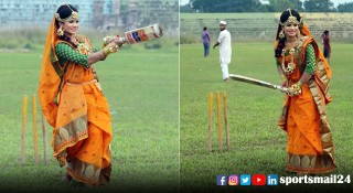 সানজিদার সাথে স্ট্যাম্পগুলোও সেজেছিল হলুদ সাজে