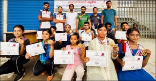 শেরপুরে সপ্তাহব্যাপী অনুষ্ঠিত হলো রোলার স্কেটিং-রোপ স্কিপিং প্রশিক্ষণ
