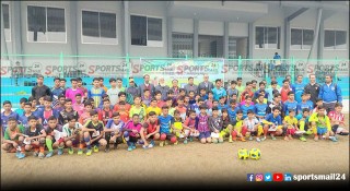 বাছাই কার্যক্রমে শেরপুরে দেড় শতাধিক ক্ষুদে ফুটবলার