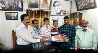 অলিম্পিকে সুযোগ পাওয়া জহির রায়হানকে শেরপুরে সংবর্ধনা