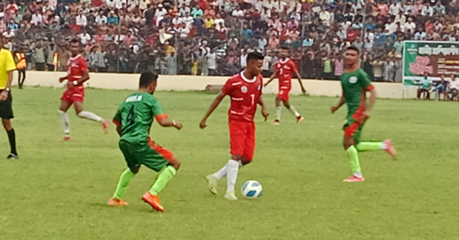 ভোলাকে ৪-১ গোলে হারিয়ে দিয়েছে সাতক্ষীরা