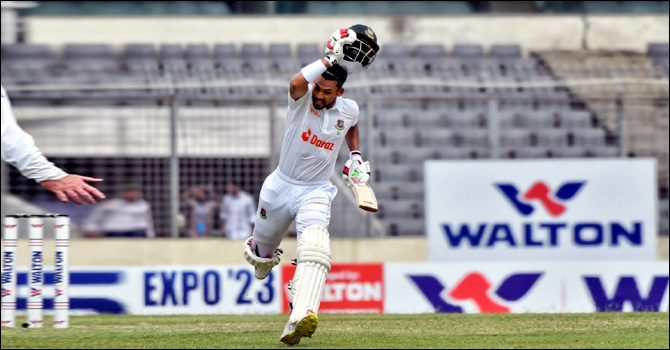 ওয়ানডে মেজাজে শান্তর টেস্ট সেঞ্চুরি