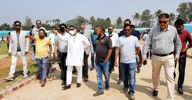 বিসিবি কর্মকর্তাদের শেরপুর স্টেডিয়াম পরিদর্শন, উন্নয়নের আশ্বাস