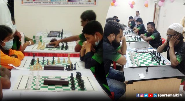 জমে উঠেছে শেরপুরে দাবা লিগ, তৃতীয় রাউন্ড শেষে শীর্ষে নকলা চেস