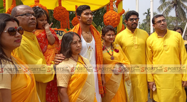 সৌম্য সরকারের গায়ে হলুদ