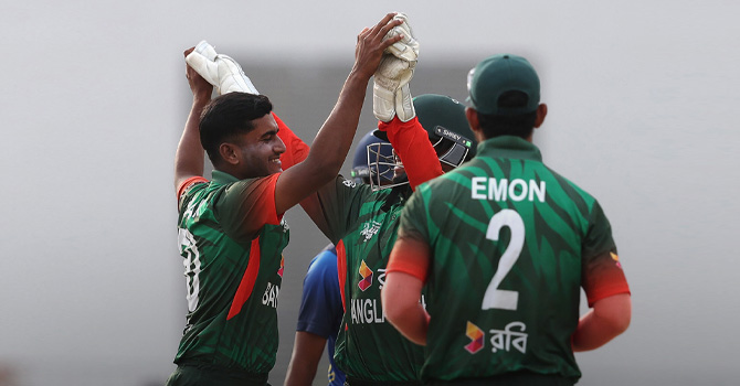 শ্রীলঙ্কাকে হারিয়ে গ্রুপ সেরা বাংলাদেশ, সেমিতে প্রতিপক্ষ পাকিস্তান