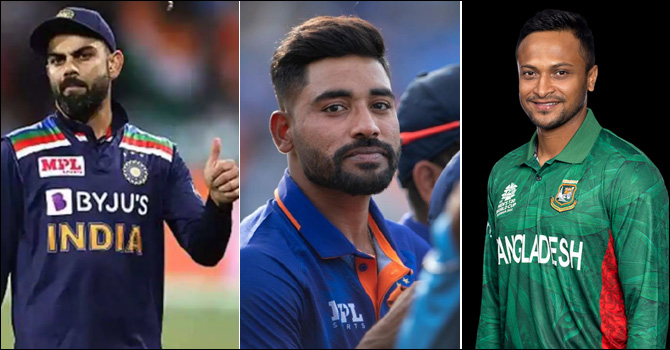 কোহলি চতুর্থ সিরাজ তৃতীয়, অলরাউন্ডার শীর্ষে সাকিব