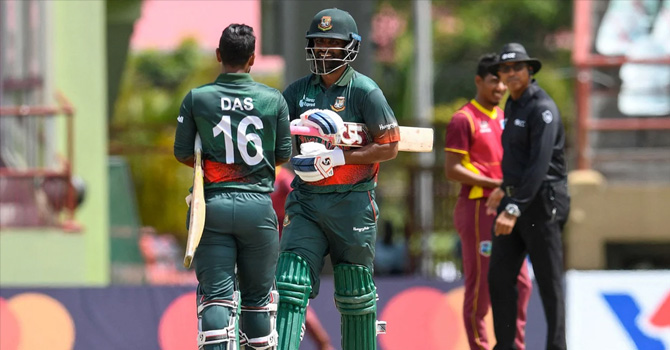 ক্যারিবীয়দের হোয়াইটওয়াশ করে র‍্যাঙ্কিংয়ে তামিম-লিটনের উন্নতি